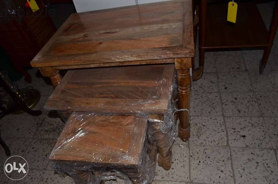 solid wood set of tables 3