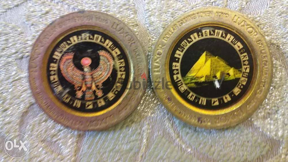 Two USA Las Vegas Luxor Commemorative Tokens Very Special 0