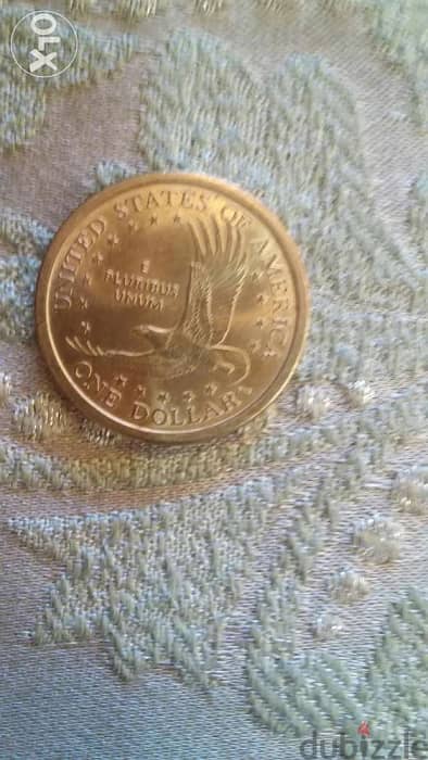 USA Indian Woman Memorial Flying Eagle 1 Dollar Bronze Coin year 2000 1