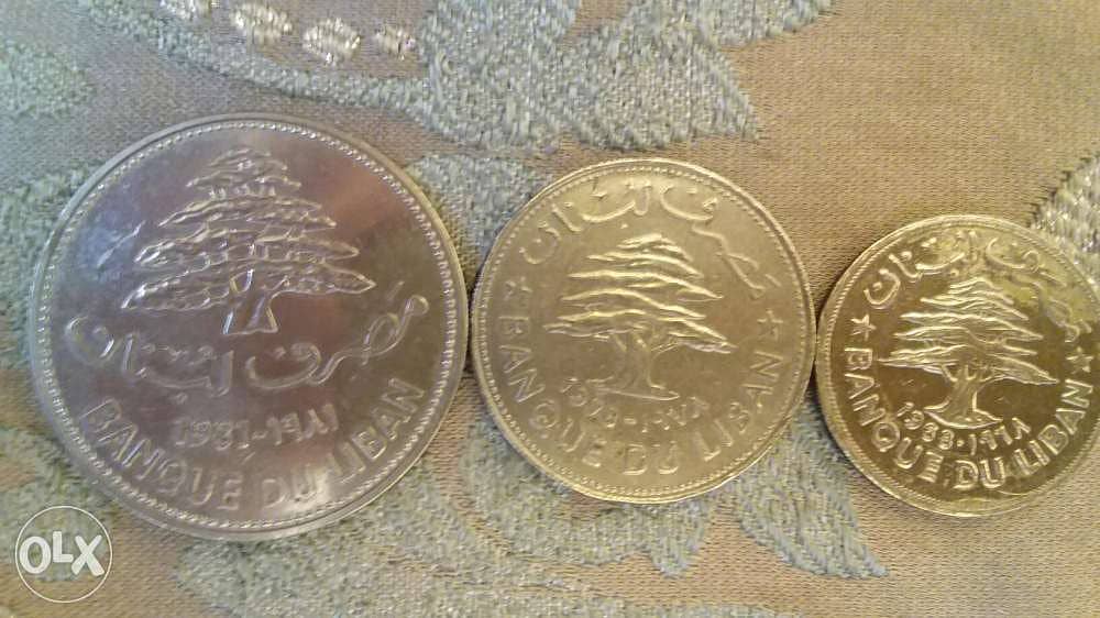 3 Commemorative Collection of 1 ,5 10 Lebanese Lira 1