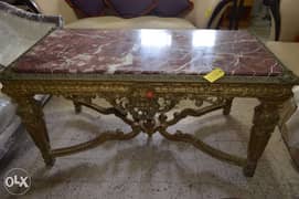 marble top with solid wood base