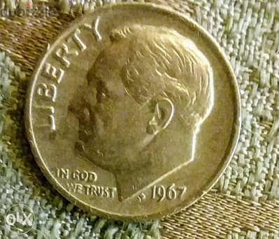 Presidet Roosvelt Dime year 1967