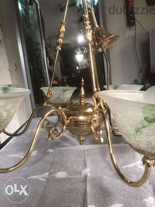 chandelier 6 lamps gold plated 4