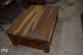 table set one big and 2 small solid wood teak 0