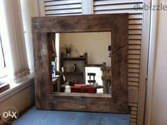 60cm mirror framed مراية مع برواز خشب