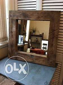 60cm mirror framed مراية مع برواز خشب 1