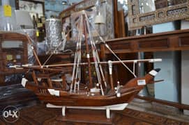 solid wood ship decoration