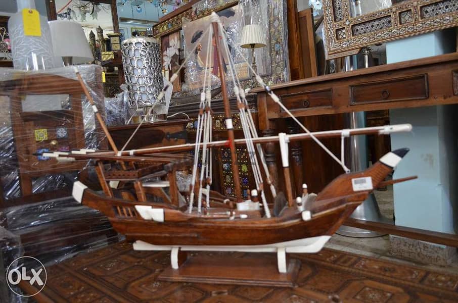 solid wood ship decoration 1