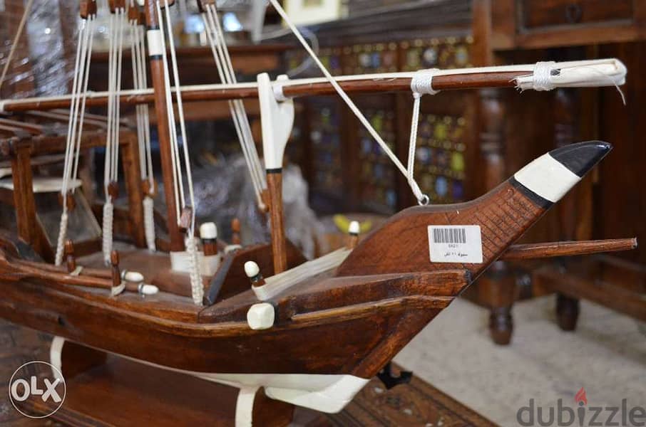solid wood ship decoration 2