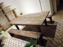 Table Wood 5cm Thikness handmade شغل يدوي طاولة خشب 0