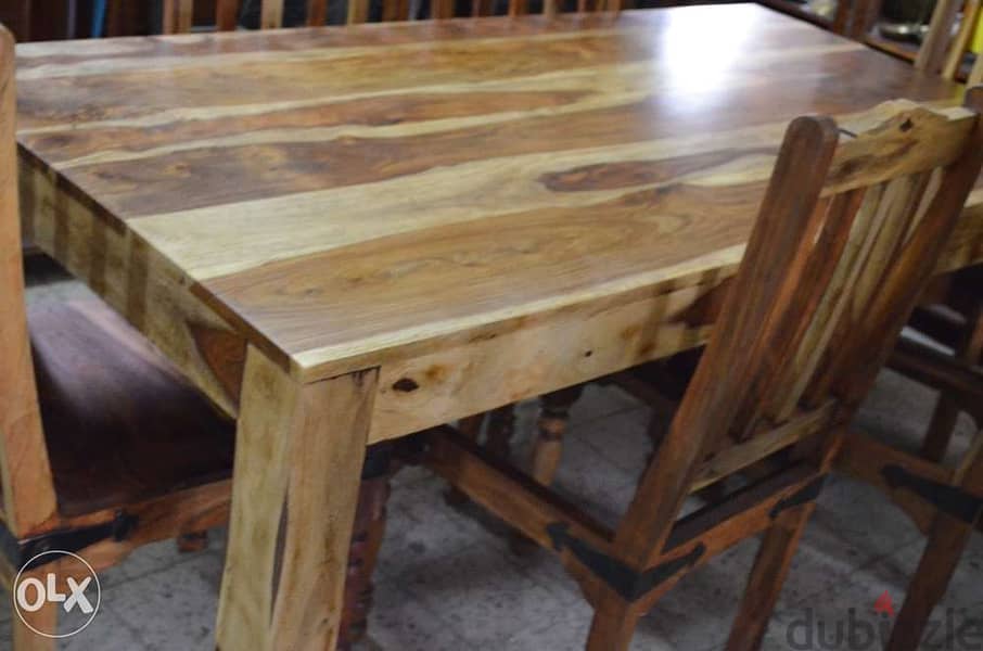 dining table teak with 6 chairs teak all solid wood 2