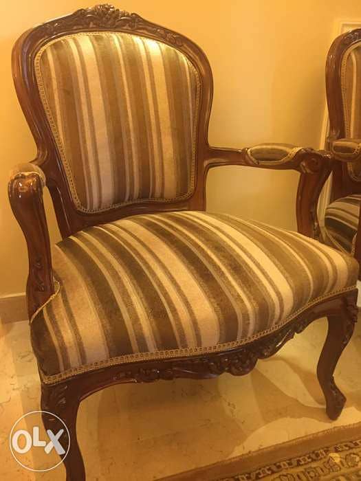 French Antique couch & chairs كراسي وكناباية انتيك فرنسي 2