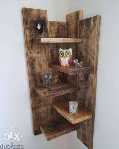 Corner wood wall stand creative ستاند حيط كورنر خشب