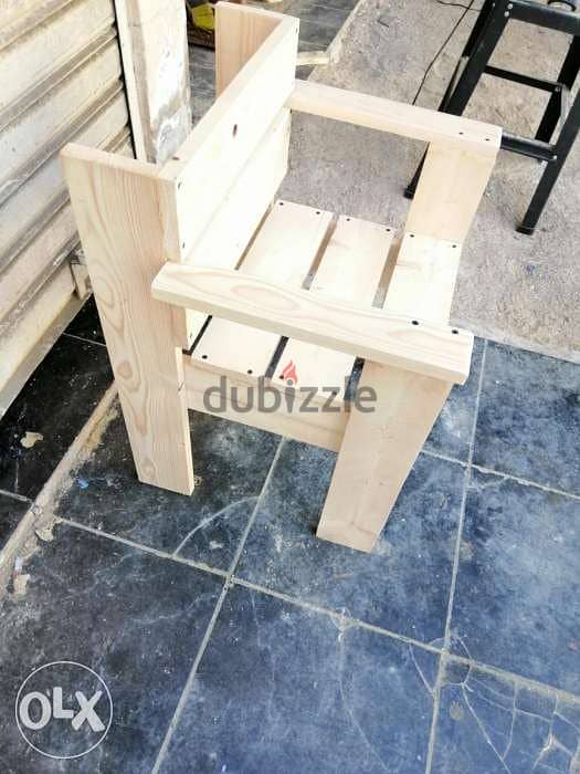 Wood chair Creative simple style كرسي خشب جديد 0