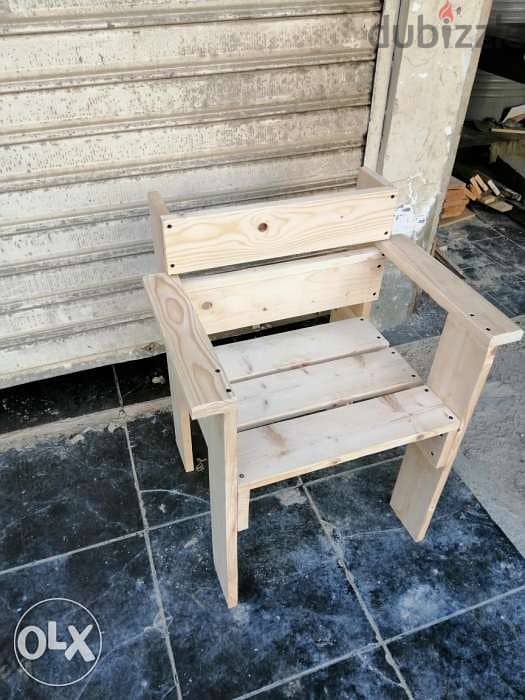 Wood chair Creative simple style كرسي خشب جديد 1