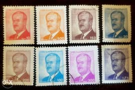 مجموعة طوابع سورية للرئيس حافظ الأسد سنة ١٩٨٦