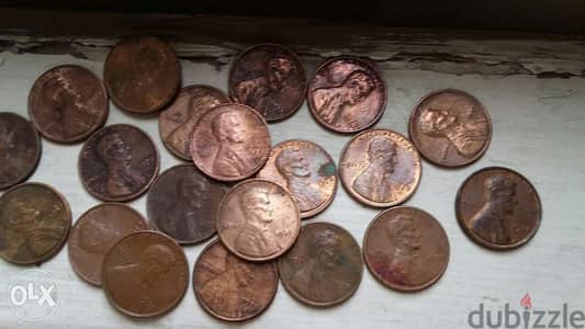 20 pcs Cent Coins of USA Lincoln Cent 1970's from 1970 till 1979