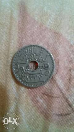 Tunisie 5 centimes Coin from year 1918 AD 1327 Hijri 0