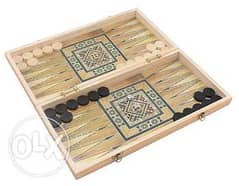 Brand New Wooden Folding Backgammon Board 0