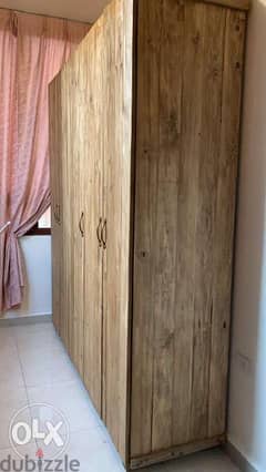 Rustic vintage wood large closet خزانة حيط خشب شغل يدوي
