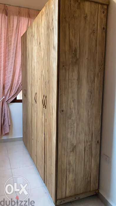 Rustic vintage wood large closet خزانة حيط خشب شغل يدوي 0