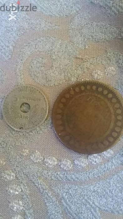 Two Tunis Coins Al Masra year 1309 Hjj & Mohamad Naser year 1337 Hij 1