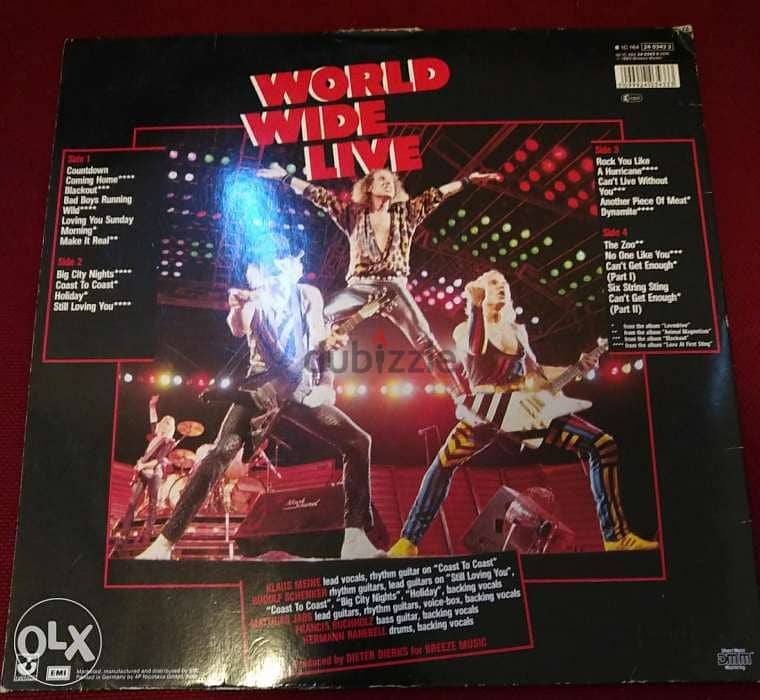 Scorpions - World Wide Live - 1985 - DOUBLE Vinyl 1