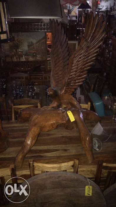 big eagle solid wood teak handmade 1