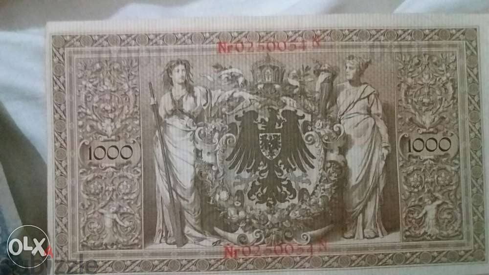German Banknote Duetch ReichNote year 1910عملة ورقية المانية الرايخ 1