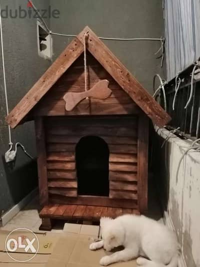 Big dog house wood vintage style بيت خشب كبير كلب