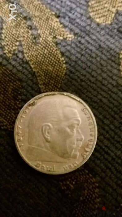 Nazi Hitler German Silver Coin WW II year 1939عملة المانية نازية 1