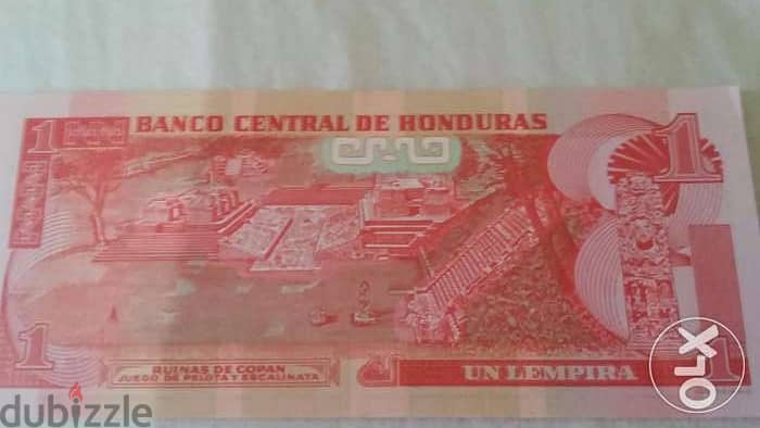Hunduras banknote in Central Americaعملة ورقية هندوراس اميركا الوسطى 1