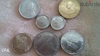 Set of seven Vatican Coins for the popesمجموعة من 7 عملات الفاتيكان
