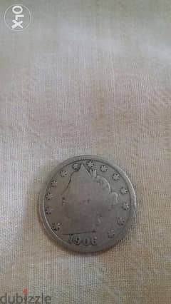 USA Liberty Head V Nickel 5 cents Coin year 1906