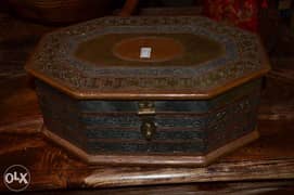box copper and wood antique 0