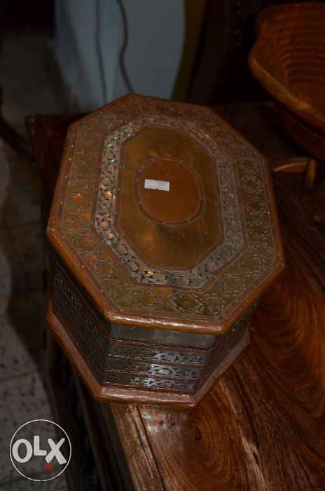 box copper and wood antique 6
