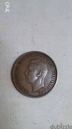 King George VI UK Penny year 1948
