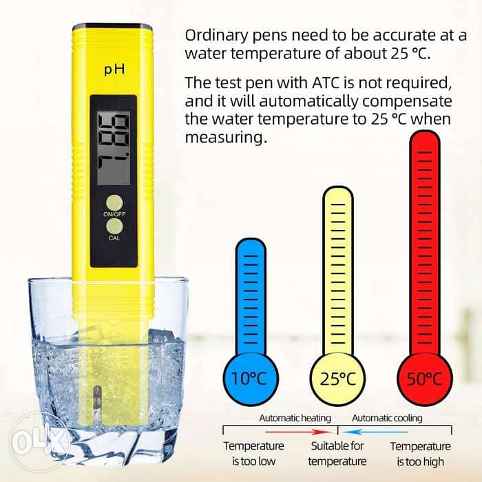 PH meter AUTOMATIC calibration Tds+Ec is also avaliable 4