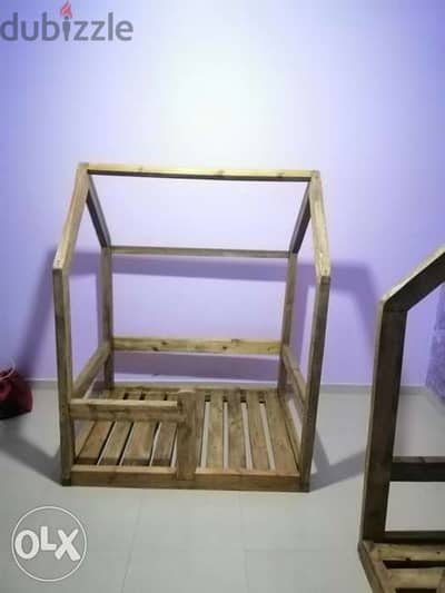 Kid's Creative bed recycling wood تخت أطفال خشب سميك