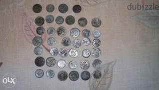 Set of 40 Silver Plated Othmani Coins مجموعة عملات عثمانية مطلية فضة 0