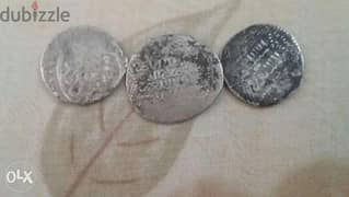 Mamlueki & Ayoubi Silver Three coins ثلاثة عملات فضة مملوكي و ايوبي