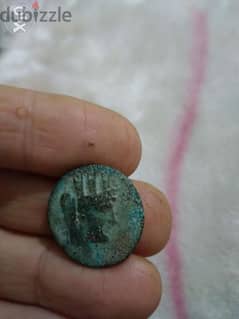 Phoencian Ancient Coin of Queen Tyche & phoencian ship around 250 BC 0