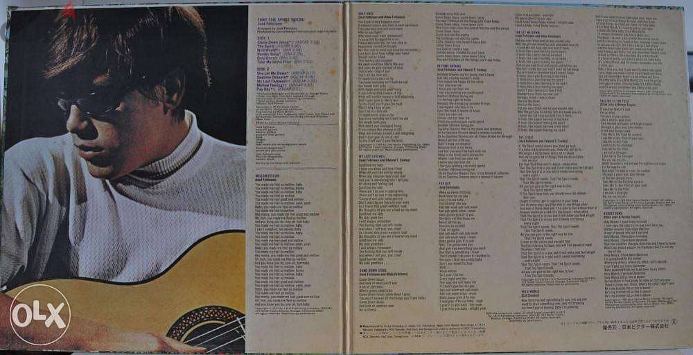 jose feliciano "that the spirit need" vinyl lp 1971 1
