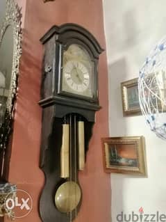 ساعة حيط فرنسية خشب سنديان مسيف روعة حجم كبير خارقة النضافة روعة بلاش