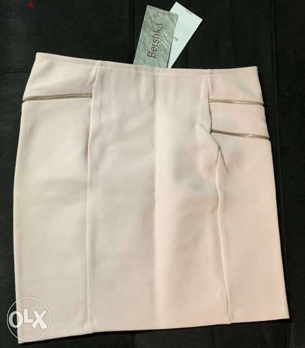 NEW/BERSHKA brand, women skirt, pink color, تنّورة 1