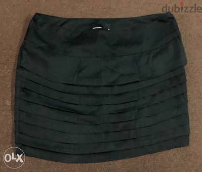 women clothing,VERO-MODA, تنّورة satin skirt for lady, short and black