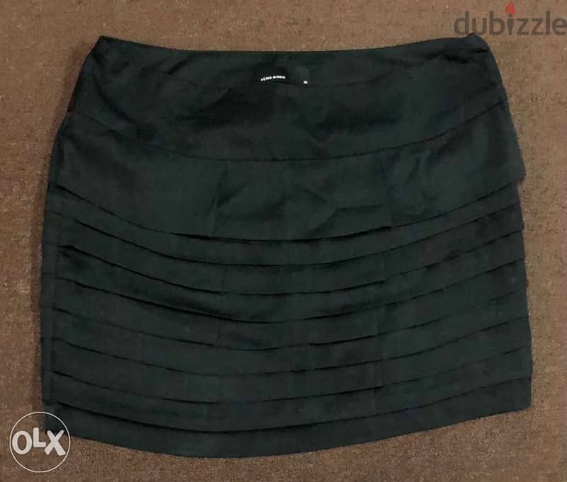 women clothing,VERO-MODA, تنّورة satin skirt for lady, short and black 0