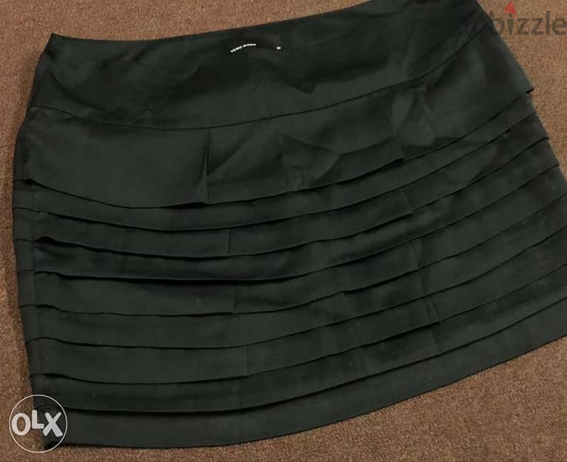 women clothing,VERO-MODA, تنّورة satin skirt for lady, short and black 1