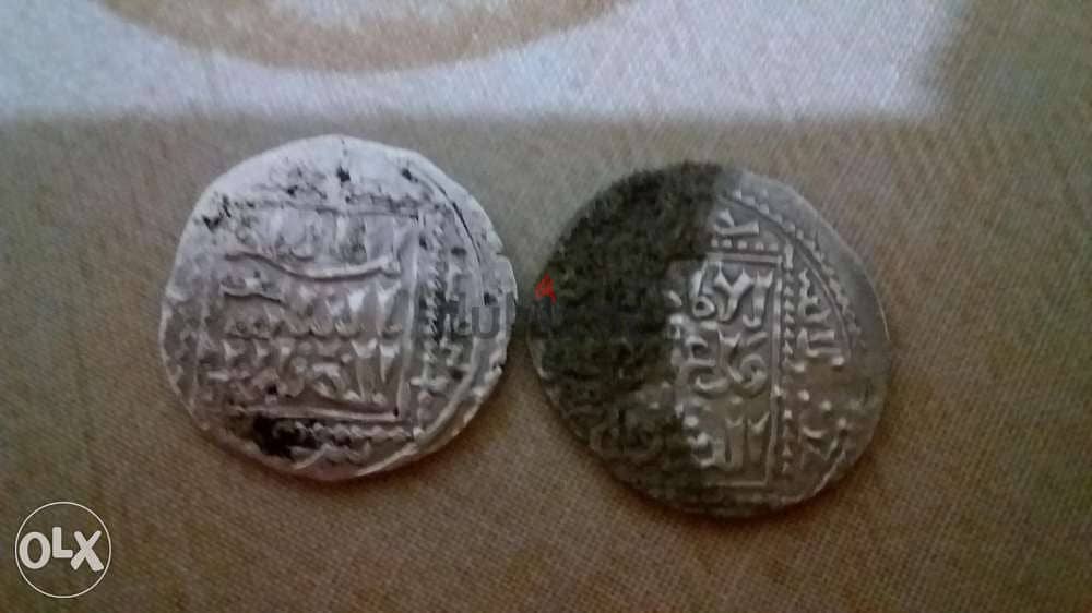 Two Silver Mamluki Coins for Sultan Sayf Qalawun year 1290 AD 1