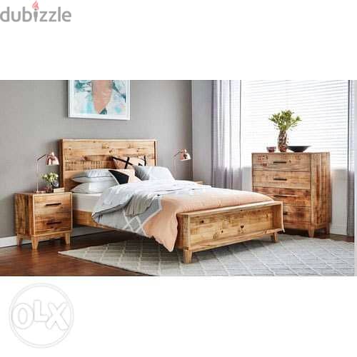 Rustic bedroom wood غرفة نوم شكل قديم 0